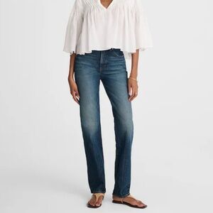 Madewell Longline Straight Jeans Greendale Wash 30 New!